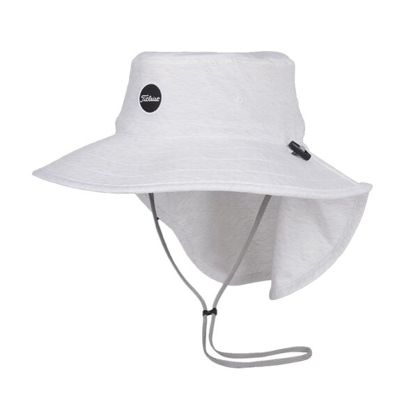 Titleist Other - NEW Titleist StaCool Aussie Dropback Golf Bucket Hat Cap Heather White